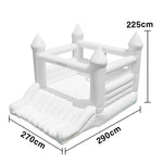GAMEON White Rocket Style PVC Inflatable Bounce Castle with Blower for Kids Backyard Parties and Outdoor Play