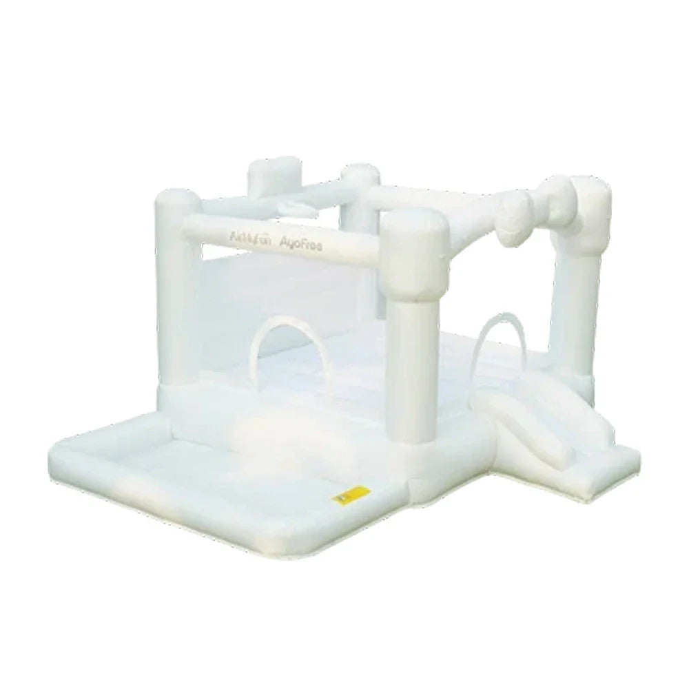 GAMEON White Wedding Style PVC Inflatable Bounce Castle with Blower for Parties Events and Photo Backdrops
