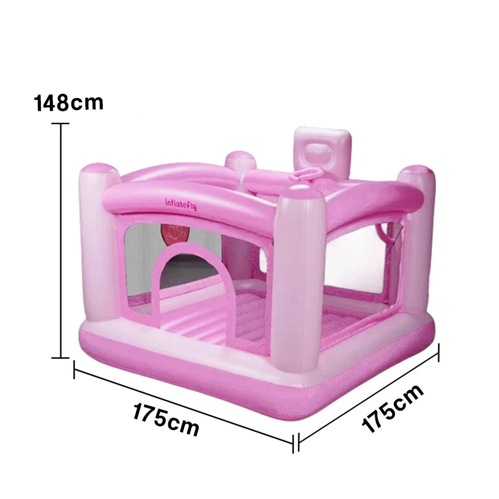 GAMEON Pink PVC Inflatable Bounce Castle with Blower Jumping Castle Pastel Soft Design