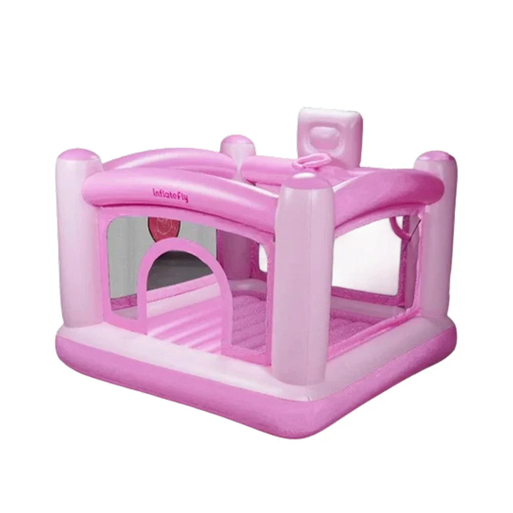 GAMEON Pink PVC Inflatable Bounce Castle with Blower Jumping Castle Pastel Soft Design