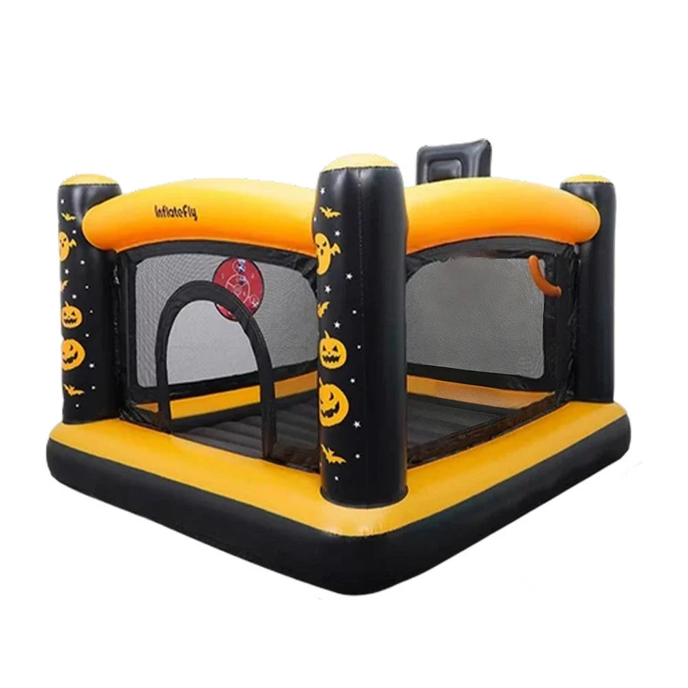 GAMEON Halloween Theme PVC Inflatable Bounce Castle with Blower and Orange Black Design