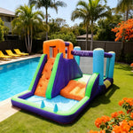GAMEON Climbing Slide PVC Inflatable Castle with Blower Slide and Bounce Multi-Color Design