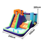 GAMEON Climbing Slide PVC Inflatable Castle with Blower Slide and Bounce Multi-Color Design
