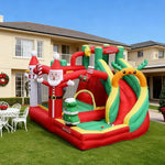 GAMEON Christmas Tree Theme PVC Inflatable Castle with Blower Holiday Bounce Decorative Design