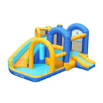 GAMEON Dual Slide PVC Inflatable Bounce Castle with Blower and Combo Yellow Blue Slide Design