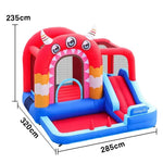GAMEON Three Castle and Eyed Blower Red Inflatable Blue with Bounce Theme Monster PVC Monster Design