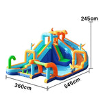 GAMEON Rainbow Windmill Water Play Inflatable Castle PVC Bounce House with Blower