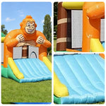 GAMEON Gorilla Theme Inflatable Bounce Castle PVC Build with Blower - Jungle Style