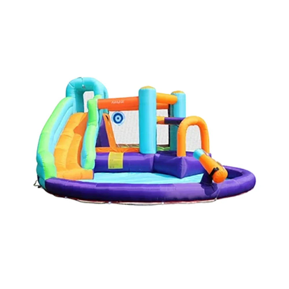 GAMEON Slide Inflatable Bounce Castle PVC Build with Blower - Vibrant Multi-Color Design