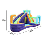 GAMEON Slide Style Glide Aqua - Blower with Build PVC Castle Bounce Inflatable Spray Water
