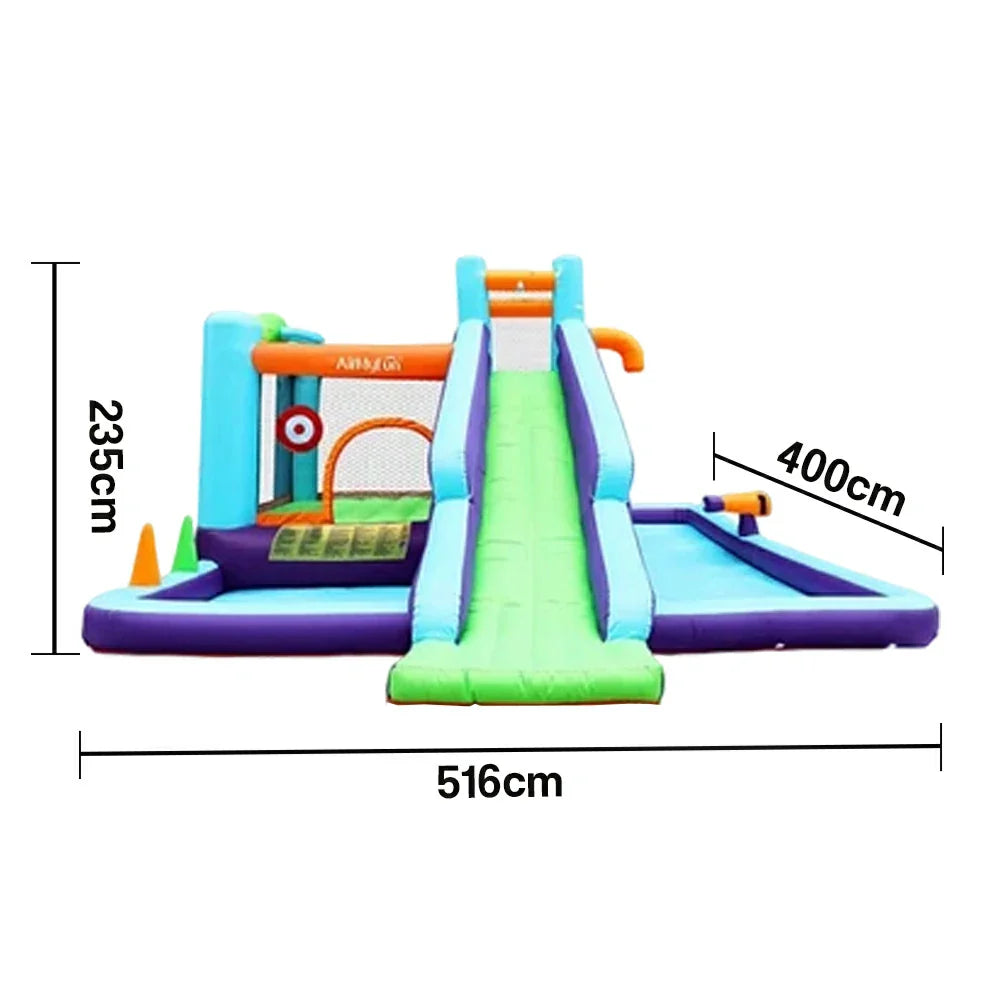 GAMEON Water Style Slide Hydro - Blower with Build PVC Castle Bounce Inflatable Splash Slide