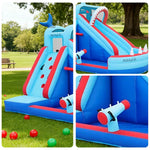GAMEON Shark Style Bite Ocean - Blower with Build PVC Castle Bounce Inflatable Theme