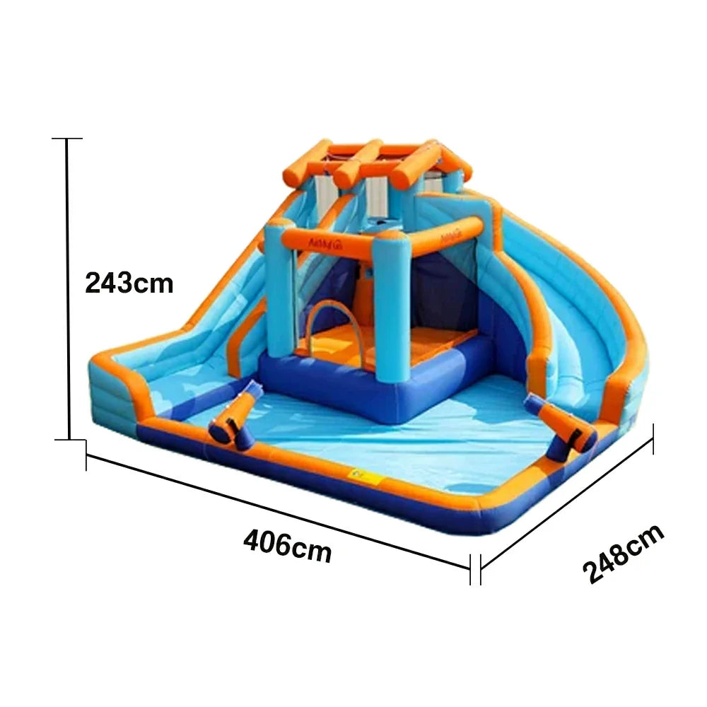 GAMEON Dual Style Splash Twin - Blower with Build PVC Castle Bounce Inflatable Spray Water Slide