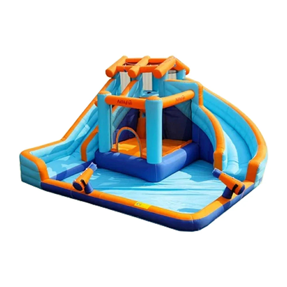 GAMEON Dual Style Splash Twin - Blower with Build PVC Castle Bounce Inflatable Spray Water Slide