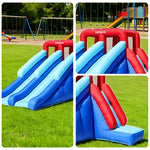 GAMEON Water Style Glide Triple - Blower with Build PVC Castle Bounce Inflatable Slide