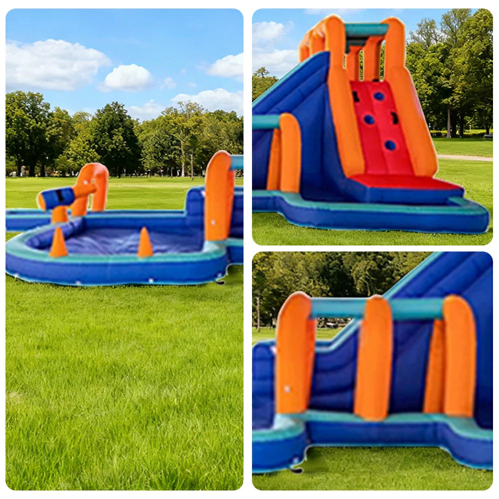 GAMEON Water Style Loop Aqua - Blower with Build PVC Castle Bounce Inflatable Tunnel Arch Play