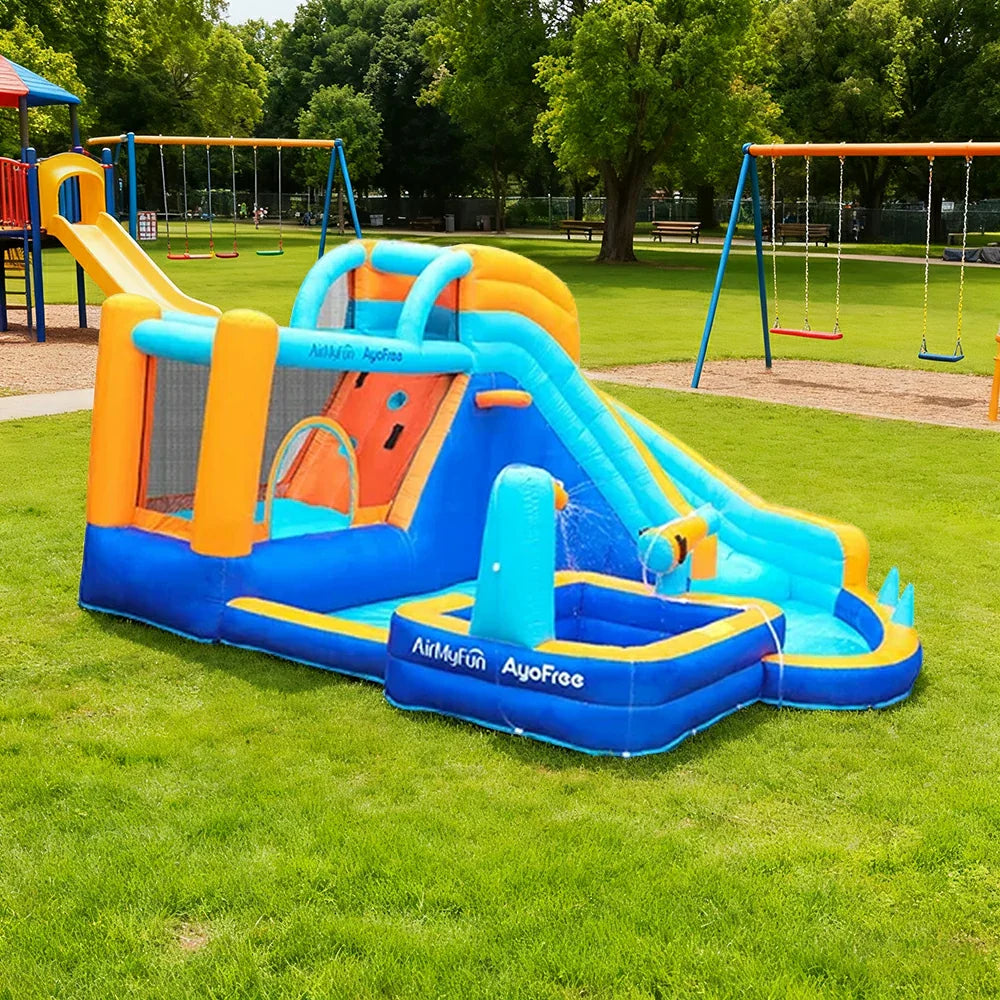 GAMEON Water Style Zone Splash Aqua - Blower with Build PVC Castle Bounce Inflatable Spray Play