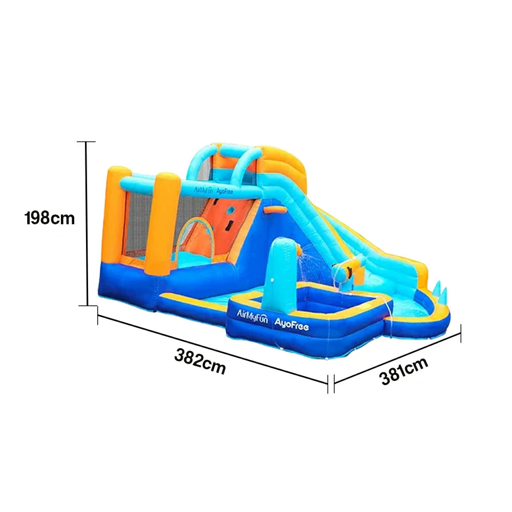 GAMEON Water Style Zone Splash Aqua - Blower with Build PVC Castle Bounce Inflatable Spray Play