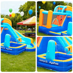 GAMEON Water Style Zone Splash Aqua - Blower with Build PVC Castle Bounce Inflatable Spray Play