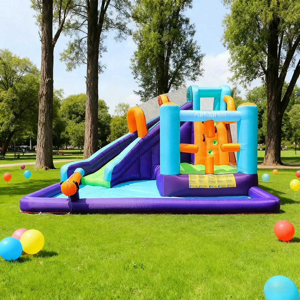 GAMEON Water Style Tower Splash - Blower with Build PVC Castle Bounce Inflatable Spray