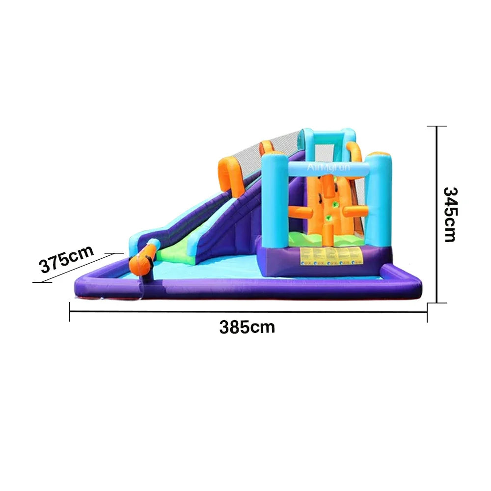 GAMEON Water Style Tower Splash - Blower with Build PVC Castle Bounce Inflatable Spray