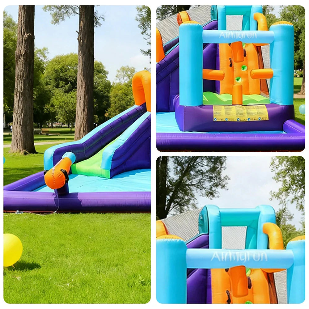 GAMEON Water Style Tower Splash - Blower with Build PVC Castle Bounce Inflatable Spray