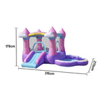 GAMEON Cloud Style Castle Dream - Blower with Build PVC Castle Bounce Inflatable Pink