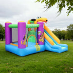GAMEON Inflatable Style Fun Slide & Jump Theme Dog - Blower with Build PVC Castle Bounce