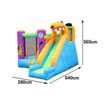 GAMEON Inflatable Style Fun Slide & Jump Theme Dog - Blower with Build PVC Castle Bounce