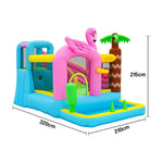 GAMEON Inflatable Bounce Castle PVC Build with Blower Flamingo Design Compact Size