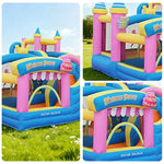 GAMEON Inflatable Bounce Castle PVC Build with Blower Birthday Party Theme with Cake and Gift Design