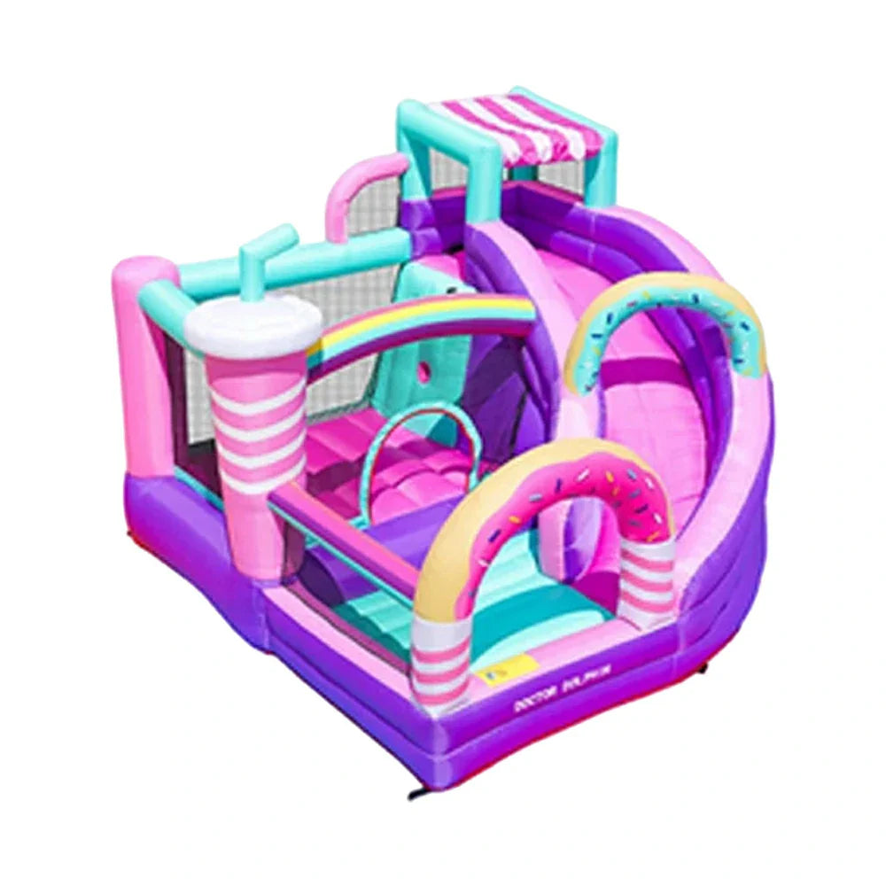 GAMEON Inflatable Bounce Castle PVC Build with Blower Sweet Dessert Shop Theme
