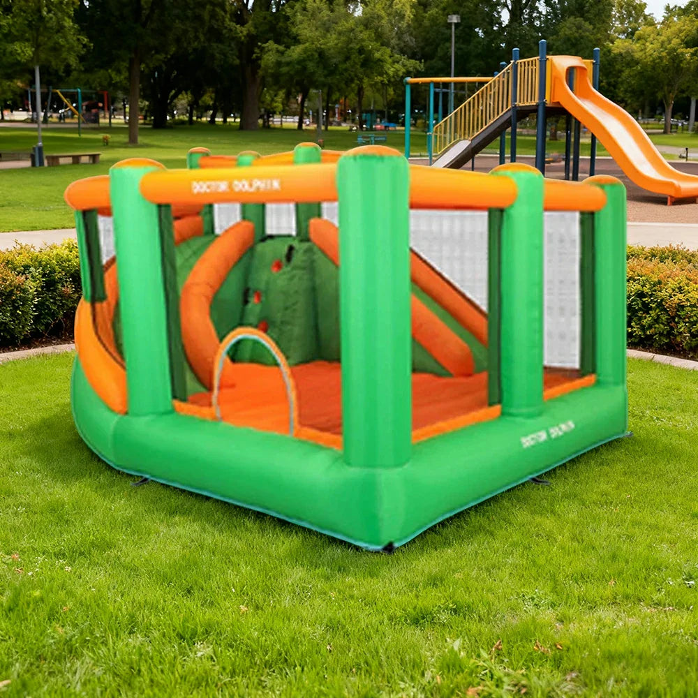GAMEON Inflatable Bounce Castle PVC Build with Blower Full Enclosure Design with Slide