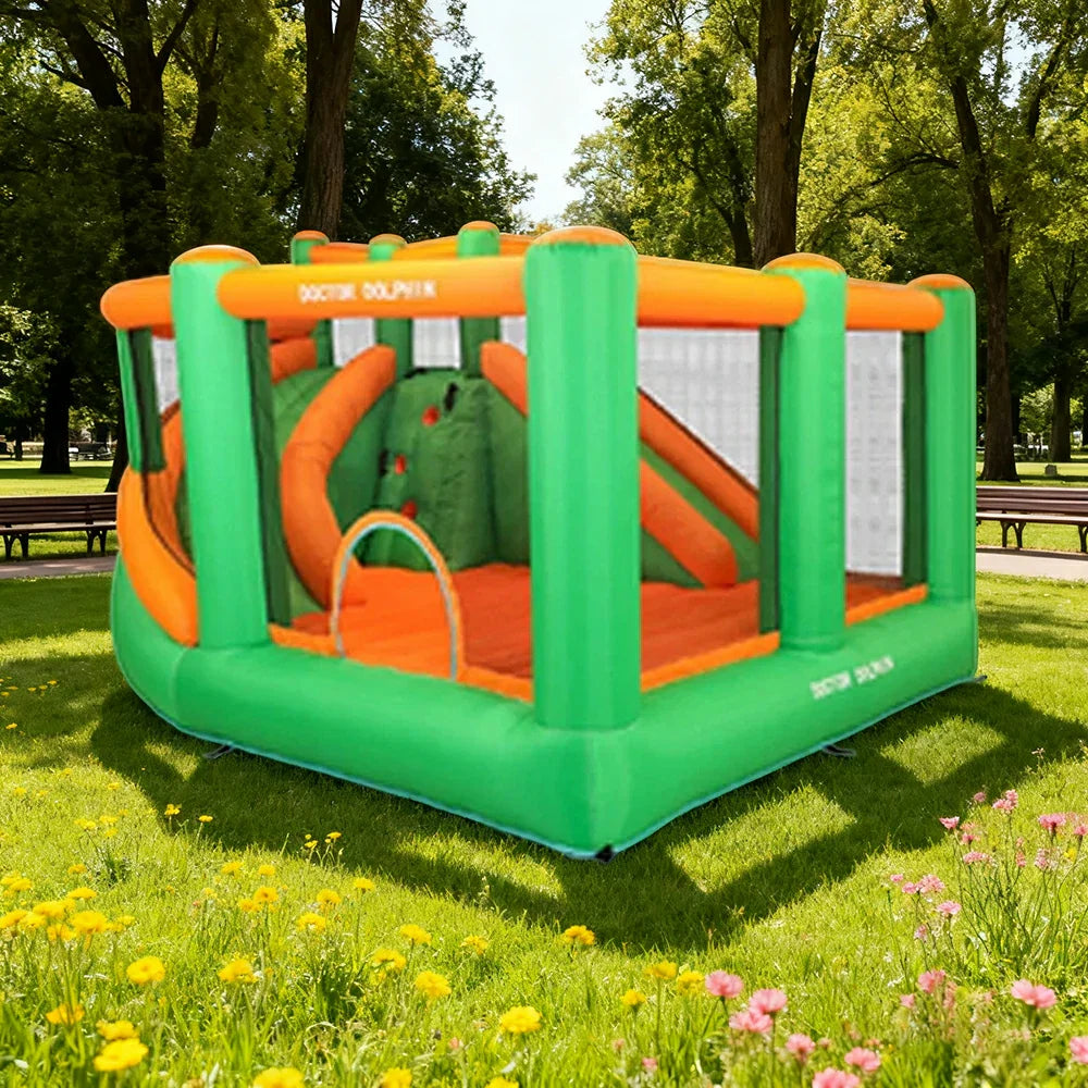 GAMEON Inflatable Bounce Castle PVC Build with Blower Full Enclosure Design with Slide
