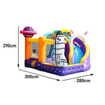 GAMEON Inflatable Bounce Castle PVC Build with Blower Space Theme with Rocket and UFO