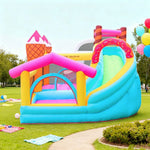 GAMEON Inflatable Bounce Castle PVC Build with Blower Ice Cream Cone Theme with Slide