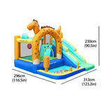 GAMEON Inflatable Bounce Castle PVC Build with Blower Dragon Castle Theme with Slide