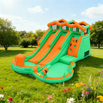 GAMEON Inflatable Bounce Castle PVC Build with Blower Slide Castle with Dual Slides