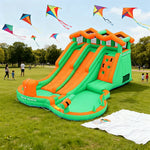 GAMEON Inflatable Bounce Castle PVC Build with Blower Slide Castle with Dual Slides