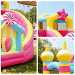 GAMEON Inflatable Bounce Castle PVC Build with Blower Lollipop Theme with Slide