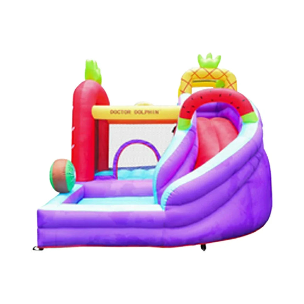 GAMEON Inflatable Bounce Castle PVC Build with Blower Fruit Castle Theme with Slide