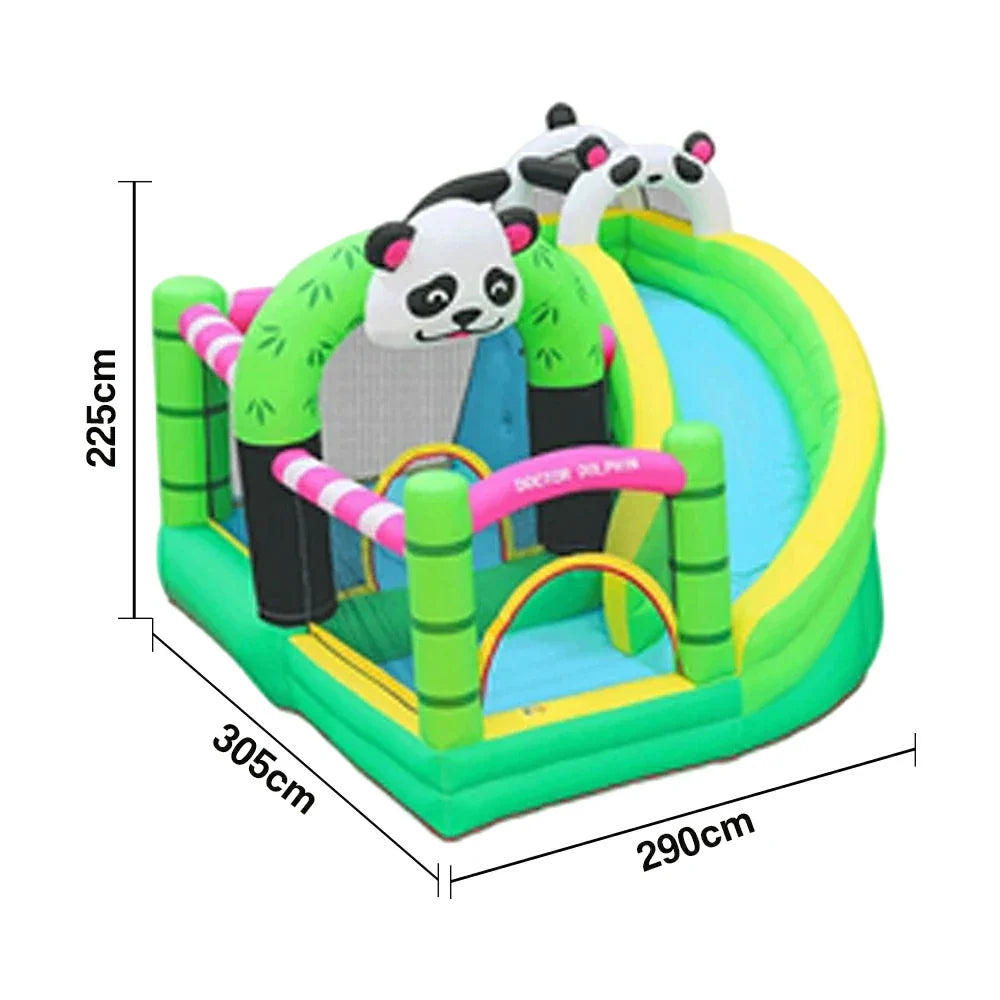 GAMEON Inflatable Bounce Castle PVC Build with Blower Panda Castle Theme with Slide