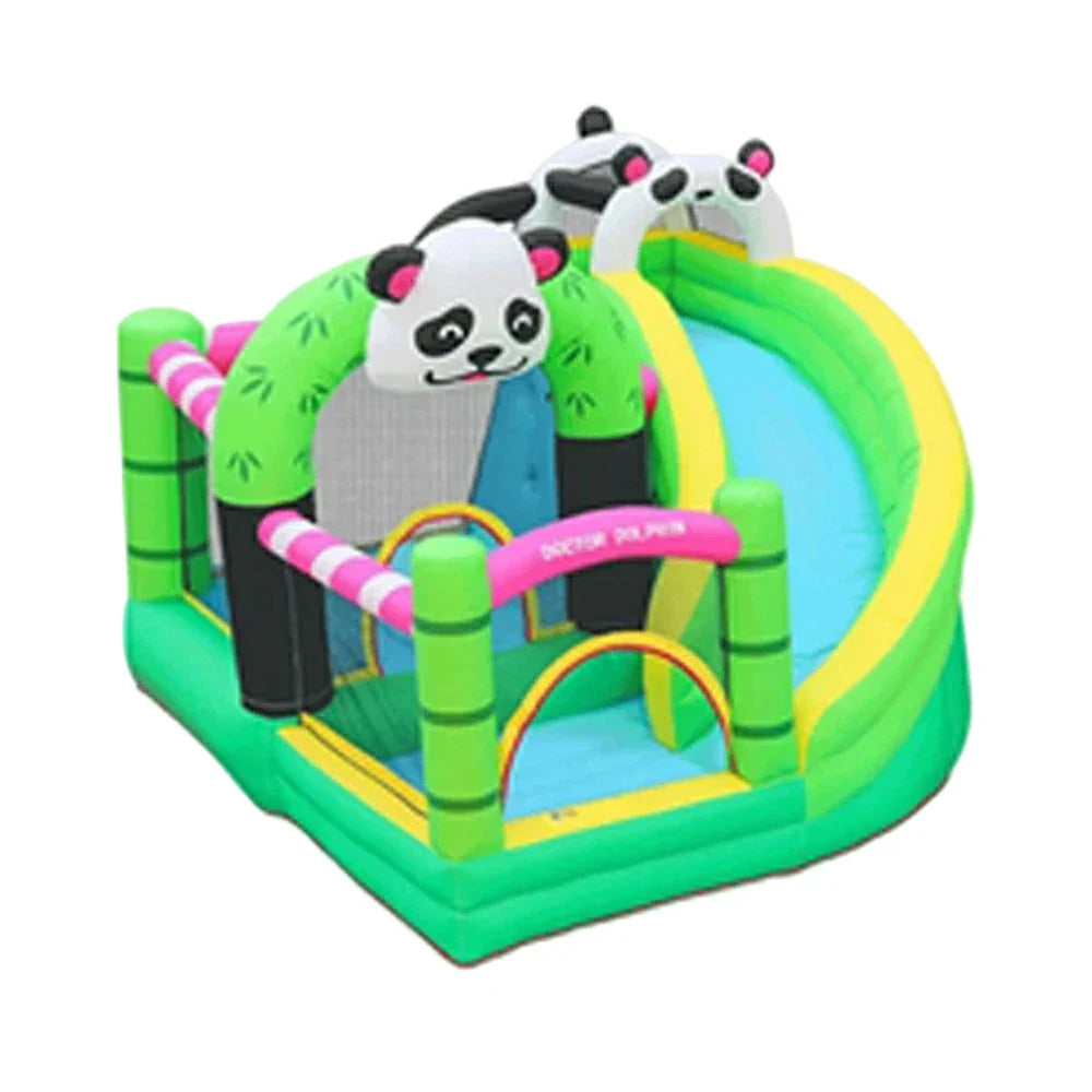 GAMEON Inflatable Bounce Castle PVC Build with Blower Panda Castle Theme with Slide