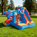GAMEON Inflatable Bounce Castle PVC Build with Blower Ice Cream Castle Theme with Slide