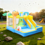GAMEON Inflatable Bounce Castle PVC Build with Blower Dinosaur Castle Theme with Slide