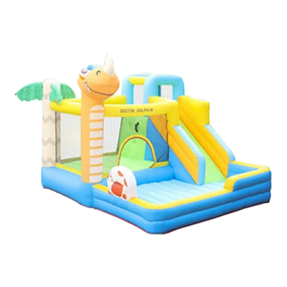 GAMEON Inflatable Bounce Castle PVC Build with Blower Dinosaur Castle Theme with Slide