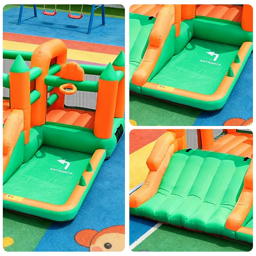 GAMEON Inflatable Bounce Castle PVC Build with Blower Forest Theme Castle with Slide