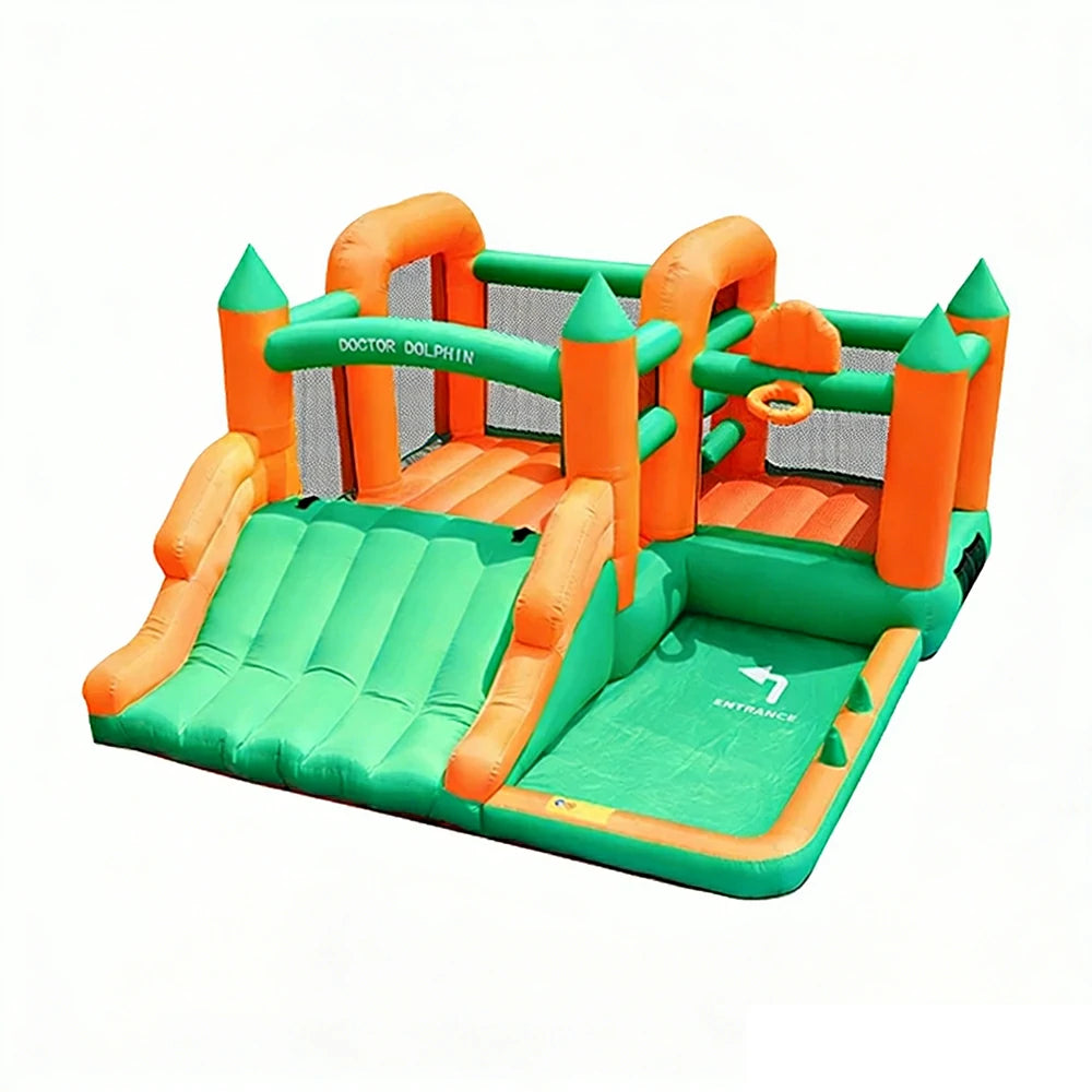 GAMEON Inflatable Bounce Castle PVC Build with Blower Forest Theme Castle with Slide