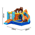 GAMEON Inflatable Bounce Castle PVC Build with Blower Bear Castle Theme with Slide