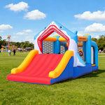 GAMEON Inflatable Bounce Castle PVC Build with Blower Shark Slide Theme
